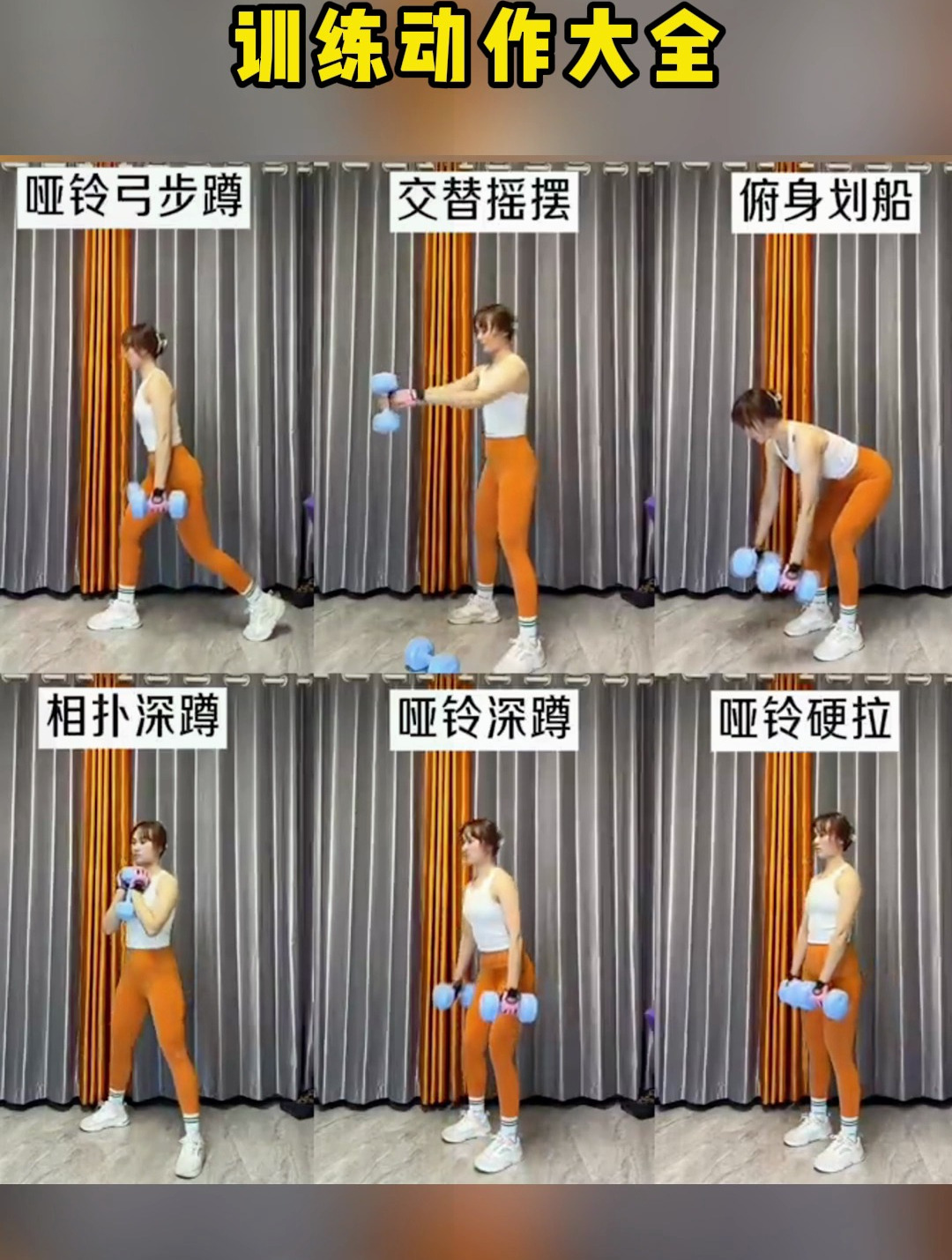 哑铃经典8个动作